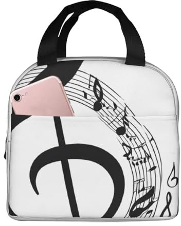 UENFFKDAP Musik Lunchtasche, Isolation Aufbewahrungstasche Wasserdicht, Warm und Auslaufsicher, Geeignet für Arbeit, Schule