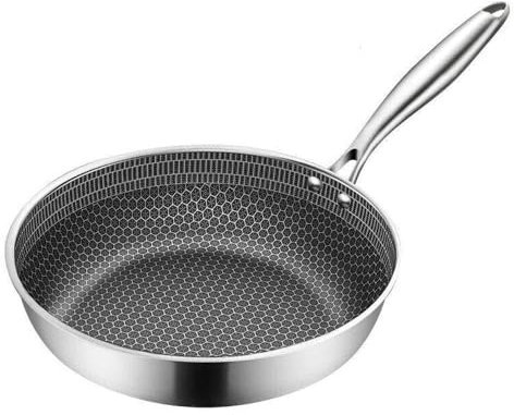 JNHGSHUAISDF Sartén Sartenes Sartén de Acero Inoxidable, sartén Antiadherente, Utensilios de Cocina Multiusos compatibles con inducción, Uso for Cocina casera o Restaurante (1)