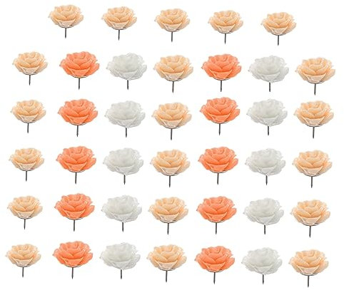 DIYEAH 40stücke Teiliges Blumennadeln in Orange Farbverlauf Dekorative Reißnägel Für Pinnwände Kork Stoffbretter Praktische Und Kleine Pushpins Für Büro Schule Und Kreative Anwendungen