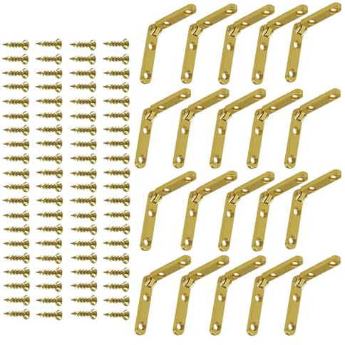 Gold Kleine Scharniere 90 Grad Umfassen Mit Schrauben Korrosionsbeständige Schrauben Einfache Installation Für Kleine Kisten Und Schränke