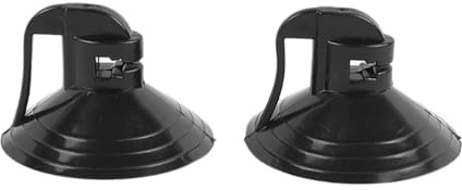 Anevous 50 Stück Kunststoff Saugnapf, Autoglas Fenster Saugnäpfe, PVC Runde Saugnapf, Auto Dekoration Saugnäpfe mit Loch für Auto Sonnenblende Fensterglas Outdoor,Schwarz 38 mm