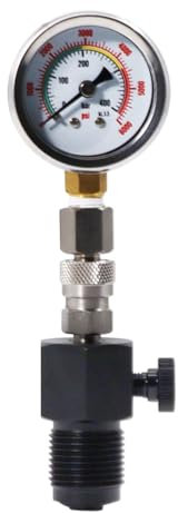 Dickly Tauchflaschendruckprüfer, Tauchdruckprüfwerkzeug 400Bar/6000PSI für Atemregler