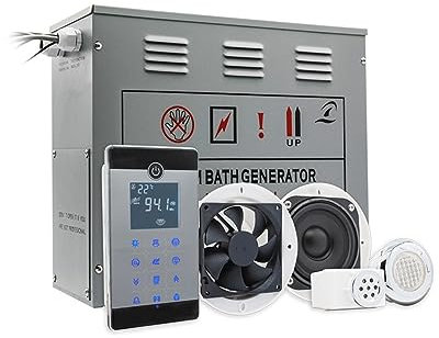 ZKLGS Generatore di Vapore, 4.5KW AC Bagno di e Bagnato Sauna nerator con Doccia Spa Accessori Valvola di Sicurezza in Ottone Scarico Automatico a e(VSC045-4.5KW-H-P)