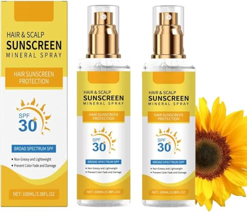 Spf 30 Salons & Hair Sunscreen Mist Hair Sunscreen Spray, Hair & Scalp Sun Protection Spray, UV Protection, Moisturizes & Nourishes, For Hiking & Beach (2)