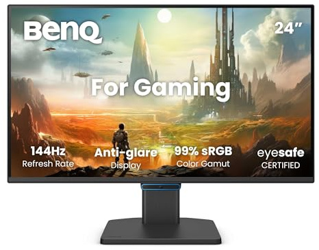 BenQ GW2490CE 23,8 tum 1080P FHD 144Hz IPS Eye-Care hemmakontorsmonitor, USB-C, 1080 x 1920, Visual Optimizer, Flicker-free, Low Blue Light, Super Slim Bezel, TÜV-certifierad, Eye-CareU
