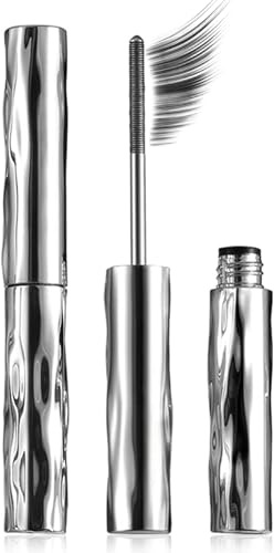 Wimperntusche,2 Stück 3D Curling Eyelash Iron,Metal Mascara,Mas Cara mit Metallbürste,Tubing Mascara Iron Eye,Wasserfest Schwarz,Schnell Trocknend und Wischfest