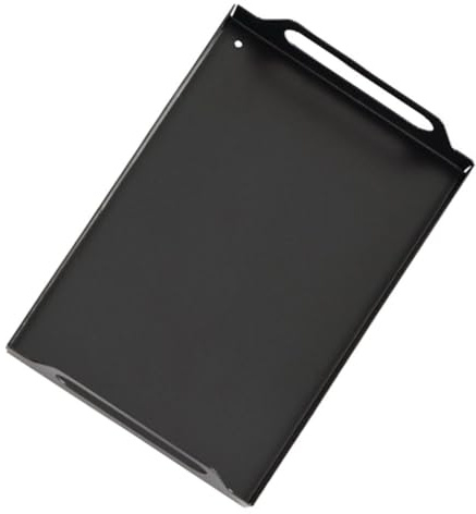 DIYEAH Plateau de Service Rectangulaire en Acier Inoxydable Noir Petit Format Plateau à Fruits et Assiette à Dessert Multifonction pour Maison Restaurant et Présentation de Snacks