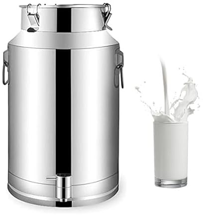 YLKJCE Bidon De Lait éPais avec Robinet Bidon INOX pour Huile D Olive for à Vin Baril Seau à Eau Huile RéServoir à Thé avec Couvercle Scellé(Capacity,5liter)