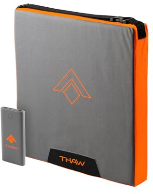 Thaw Heated Seat Pad – Rechargeable Heated Cushion with Adjustable Heat Levels, Long‑Lasting Battery & Weather‑Resistant Design – Ideal for Camping, Stadiums, Outdoor Events & Cold Weather Comfort