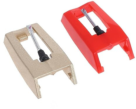HDOYTXXM 2Pcs Phonograph Turntable Gramophone Record Needle Turntable Cartridge (Gold+Red) Record Player