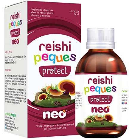 NEO PEQUES | Jarabe Infantil Reishi Peques Protect | 150 ml | Ayuda a Reforzar las Defensas de Forma Natural | A Base de Reishi, Vitamina C y Zinc | Efecto Relajante