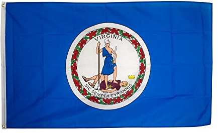 Digni Drapeau USA US Virginia - 90 x 150 cm Sticker Gratuit