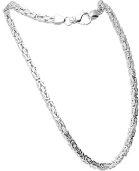 FILANGO Halskette 925er Silber Königskette rhodiniert/vergoldet - Goldfarben, Silberfarben