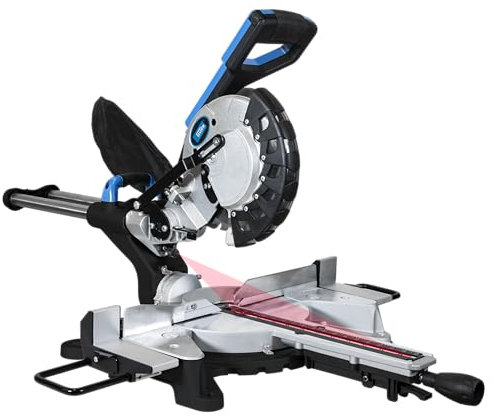 Güde 55257 Radialkappsäge GRK 2134.1 BSL (Zug Kapp & Gehrungssäge, 210 mm Sägeblatt, beidseitig schwenkbar, Laser, kugelgelagerte Radialführung)