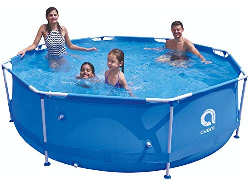 Avenlur - Piscina sobre el suelo de acero inoxidable con fácil instalación (solo piscina) (10 pies x 30 pulgadas de profundidad)