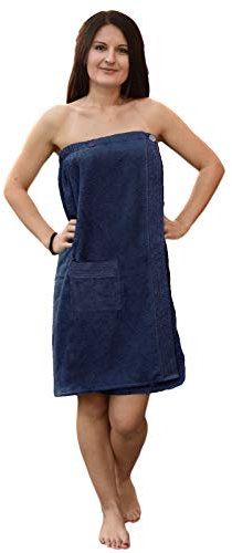 JEMIDI Saunakilt für Damen - Saunatuch Damen aus Baumwolle - Saunahandtuch mit Tasche - Sauna Kilt für Frauen - Handtuchkleid - Sauna Tuch Saunakleid Handtuch Frauen