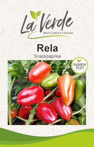 La Verde MEIN GARTEN UND ICH. Rela Paprika Samen für ca. 8–10 Pflanzen, aromatische Snackpaprika, ertragreich, Saatgut ohne Gentechnik