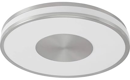 Lindby LED Deckenleuchte Fjella dimmbar mit Leselampe (Modern) in Alu aus Metall (1 flammig,) - Lampe Deckenlampe Wohnzimmerleuchte
