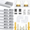 Chesbung LED Aluminium Kanal für Led Streifen/Stripes 12mm, 15X1m U Form Leiste Profil Aluprofil, Strip Schiene Streifen Diffusor mit Milchig Weißer Abdeckung, Montageclips und 90 Grad Eckverbindern