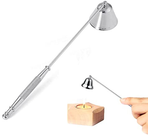 Spegni Candela, Spegnitore per Candele, Candela Snuffer, Estintore per Candele, Spegni Candele a Forma di Campana con Manico Lungo, per Spegnere la Fiamma in Modo Sicuro, per la Maggior Parte Candele