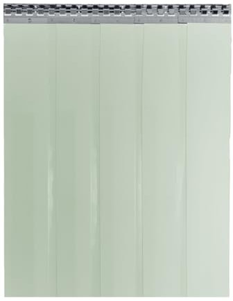 PVC Streifenvorhang 2x200mm Feuerhemmend-Transparent, Lamellenvorhang mit Schallschutz bis zu 30db, umweltfreundlicher Stallvorhang, PVC Vorhang (Vorhanghöhe (m): 3,00 m, Vorhangbreite (m): 1,00 m)