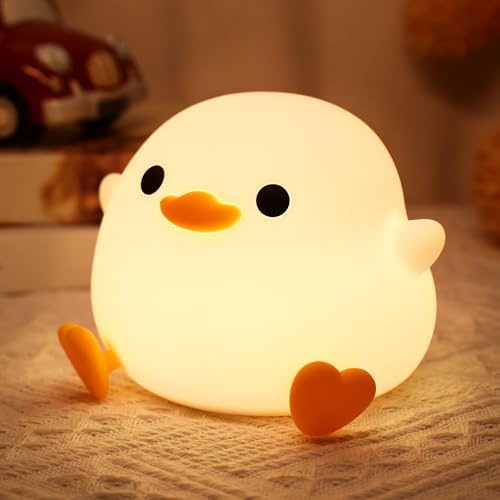 CoolGift Mart Dodo Duck Gifts - USB aufladbar, niedliches Tier-Silikon-Nachtlicht, Touch Control & Timer, ideal zum Stillen, Lesen, Arbeiten & Schlafen für Baby, Kinder, Teenager & Erwachsene
