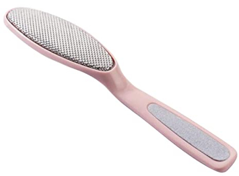 Ipetboom Exfoliador para Pies de Acero Inoxidable Doble Cara, Removedor de Callos y Tejido Muerto, Portátil Hombres y Mujeres Color Aleatorio