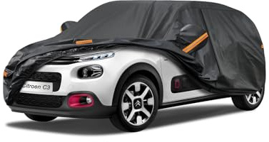 kayme Bâche Voiture Étanche Respirante Compatible avec Citroen C3 (2002-2025), 7 Couches Housse de Protection Voiture Extérieur, Contre Pluie Soleil Poussière avec Zip.