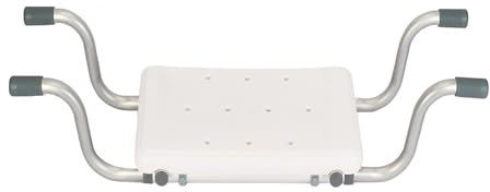 Nisorpa Suspended Bath Seat 28-32 Adjustable Suspended Bath Bench Lightweight Bathtub Seat Non-Slip Plastic Bath Board Seat for Bathtub, Elderly, Disabled or Injured-White