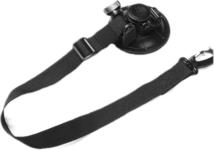 GAOHOU Türhalter, Türstopper, 38–92 cm, verstellbarer Gurt mit robustem Saugnapf, für Wohnmobil/Wohnwagen/Wohnmobil, Schwarz