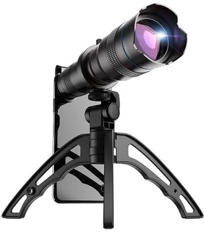 Téléobjectif monoculaire HD 36X avec trépied, Compatible avec iPhone, Samsung et Autres Smartphones, télescope pour Voyage, Chasse, randonnée, Sport