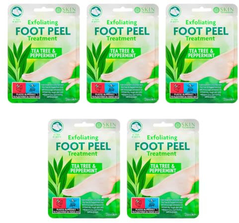 Skin Techniques Exfoliating Foot Peel - Tea Tree & Peppermint - Make Your Feet Smoother Than Ever By Using This Exfoliating Foot Peel - Pack of 5