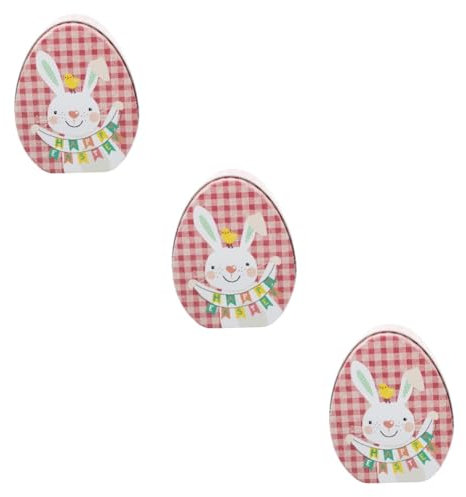 SEWACC 3pcs Easter Bunny Eggs Stickers Easter Boys and Girls Decor Box Small Tin Box for Party Candies Bunny Party Favor Boxes