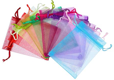minkissy 100 Stück Kosmetiktasche mit Kordelzug Beutel aus Netzstoff Praktische Schminktasche für Täglichen Gebrauch Leicht und Tragbar