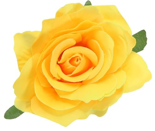 PATIKIL Rose Boho Haarspangen, Stoffblumen-Broschen für Frauen Hochzeit Party Tanzkleid Kleidung Zubehör Valentinstagsgeschenke, Gelb