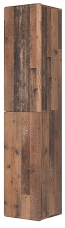 Vicco Hochschrank Oldstyle Izan 37x172x33 cm - Badezimmerschrank, Zusätzlicher Stauraum für Handtücher, Pflegeprodukte & Deko