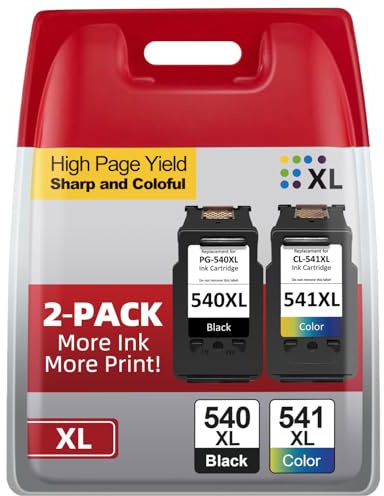 PIXELMY 540XL 541XL Twin Pack Replacement for Canon 540 and 541 Ink Cartridges PG 540XL Black and CL 541XL Colour Ink Cartridges for Canon Pixma TS5150 TS5151 TS5100 MG3600 MG3650 MG3650s MG4250