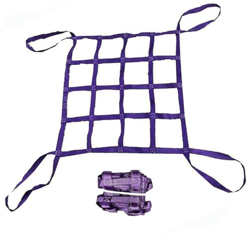 Flat Nylon Sling Hoisting Net - Lifting Straps For Hoist, Cargo Lifting Bag, Tear Resistant Truck Cargo Net, Lashing Net For Boxes And Pallets, for Loading And Unloading Cargo(4 X 4M/Mesh 15cm/Load 2.