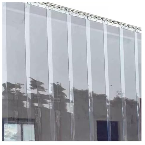 LINGDSWULING Ideal Kühlhaus/Kühlschrank/Gefrierschrank PVC Streifenvorhang Lamellenvorhang Transparent Türvorhang für Lagerhäuser Lamellen StreifenTransparent(35.43x110.24in/0.9x2.8m)