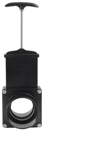 Corpo valvola di scarico per camper con maniglia, resistente valvola a saracinesca per fogna, compatibile con rimorchio per camper, sistema di acque reflue nero grigio (75 mm)