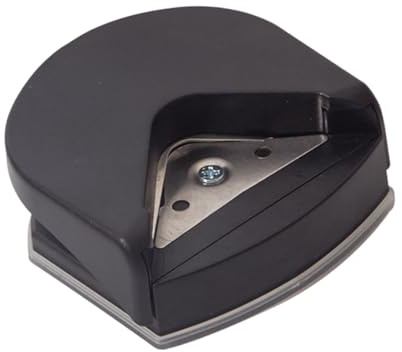 SOIMISS Eckenrunder Corner Cutter für Bastelpapier und Fotos Präziser DIY Corner Punch Kompakter Schwarzer Abrunder für Laminierfolien und Papierschneiden