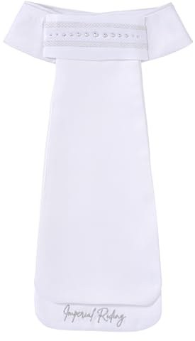 Imperial Riding Turnierplastron IRH Basic, Satin-Plastron mit Klettverschluss, 100% Polyester, Weiß