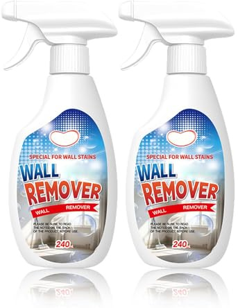 Wandreiniger Spray, 240ml Spray für Wände, Hochwirksam Multi-Oberfläche Fleckenreiniger, Ohne Beschädigung & Langanhaltender Schutz, für Bad Küche Wohnzimmer Fliesen (2)