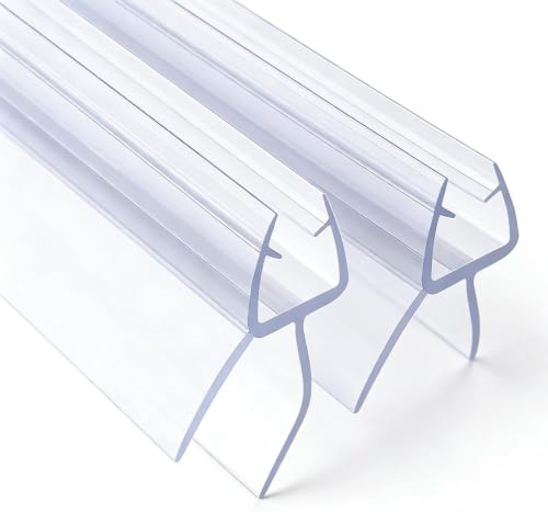 Nestling Glass Door Seal Strip 2-Pack x 100cm, Fits 4-6mm Glass | Waterproof Rubber Strip for Shower Screen, Patio & Garden Door