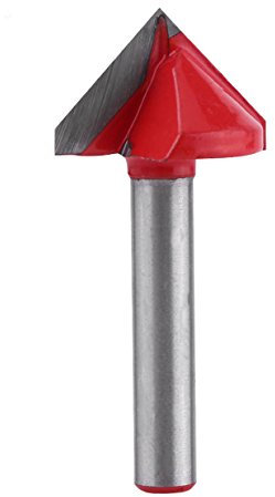3D-Fräse für die Bearbeitung von Router-Holz Router aus Wolframstahl, für Klinge Sharp V Groove 60/90/120/150 Grad, 6 mm, Werkzeug zur Shank Holzbearbeitung (90 Grad)