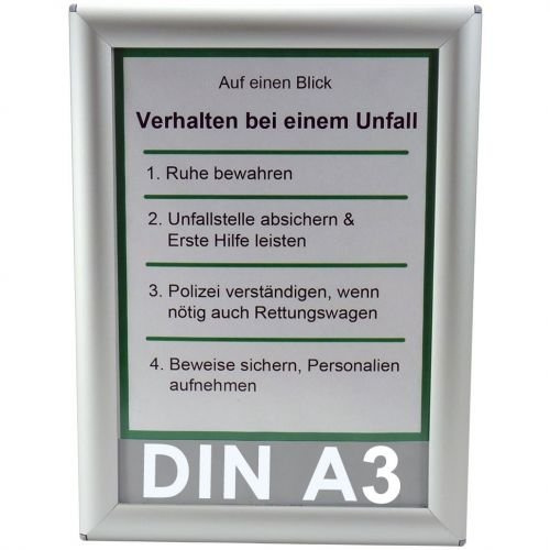 Alu Klapprahmen DIN A3 Opti Frame®, Klapprahmen, Wechselrahmen, Klick Rahmen, Klapp Rahmen, Alu, 25mm, Flyer Rahmen, Bilder Rahmen