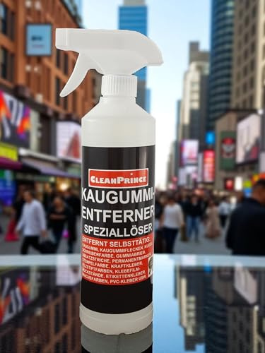 Kaugummientferner 0,5 Liter Speziallöser Kaugummi - Entferner Gum Ex Löser Reiniger Kaugummiflecken Kugelschreiber