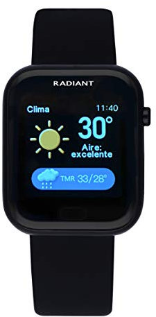 RADIANT - Collezione Manhattan - Orologio intelligente, Smartwatch con frequenzimetro, misuratore di pressione sanguigna, del sonno e funzione dell' attività digitale. Compatibile con Android iOS.