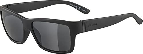 ALPINA KACEY - Verspiegelte und Bruchsichere Sonnenbrille Mit 100% UV-Schutz Für Erwachsene, all black matt, One Size