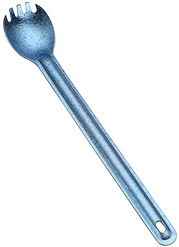 DZRZVD Titanium Long Handel Spork,8.5 Backpacking Spork Blue,Camping Spork,Eco-Friendly Coffee Spork,Portable Utensils Travel Camping Cutlery